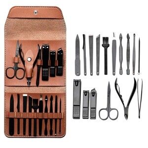 Nail Clipper Set - Manicure Set 16 Stainless Steel Pieces Manicure Kit For Men